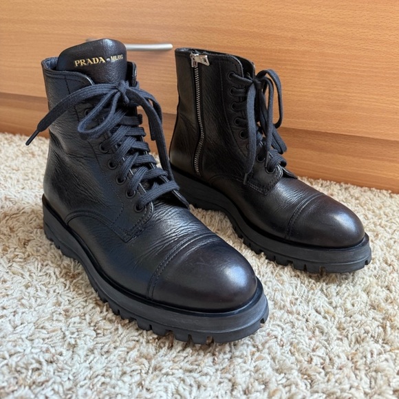 Prada combat Boots Size 7.5 ankle boots
